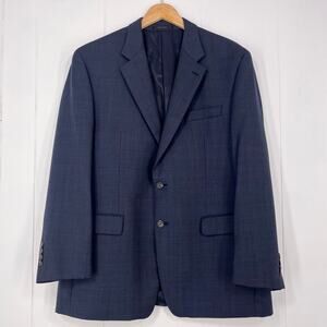 Lauren Ralph Lauren Jacket Blazer Sport Coat Wool Two Button Front Size 43R Blue